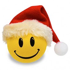 HappyBalls Happy Santa Red Hat Antenna Topper / Auto Dashboard Accessory
